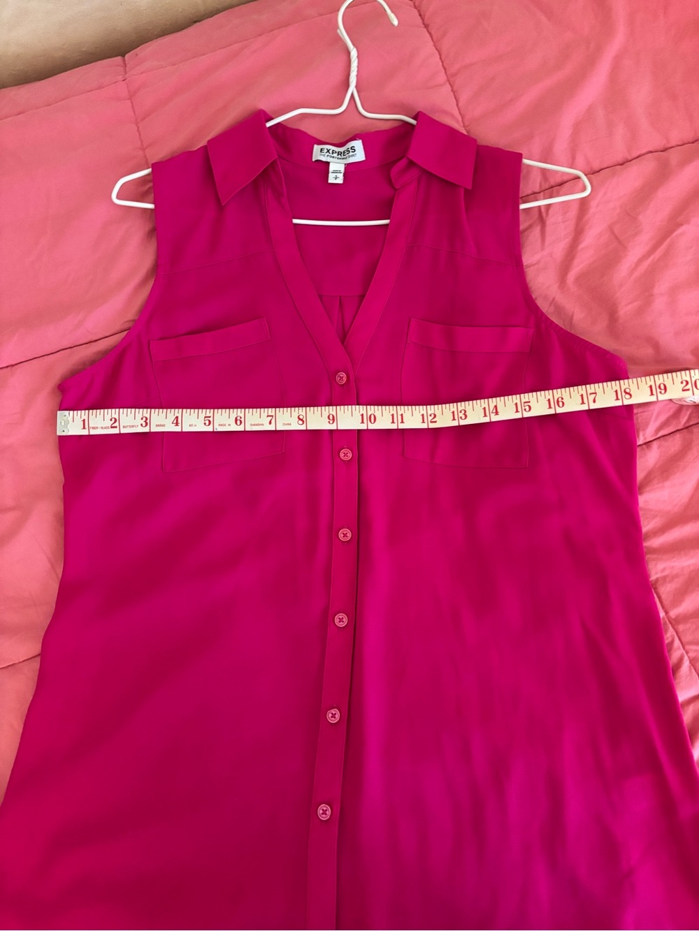 Express Pink Portofino Sleeveless Blouse - Picture 5 of 6